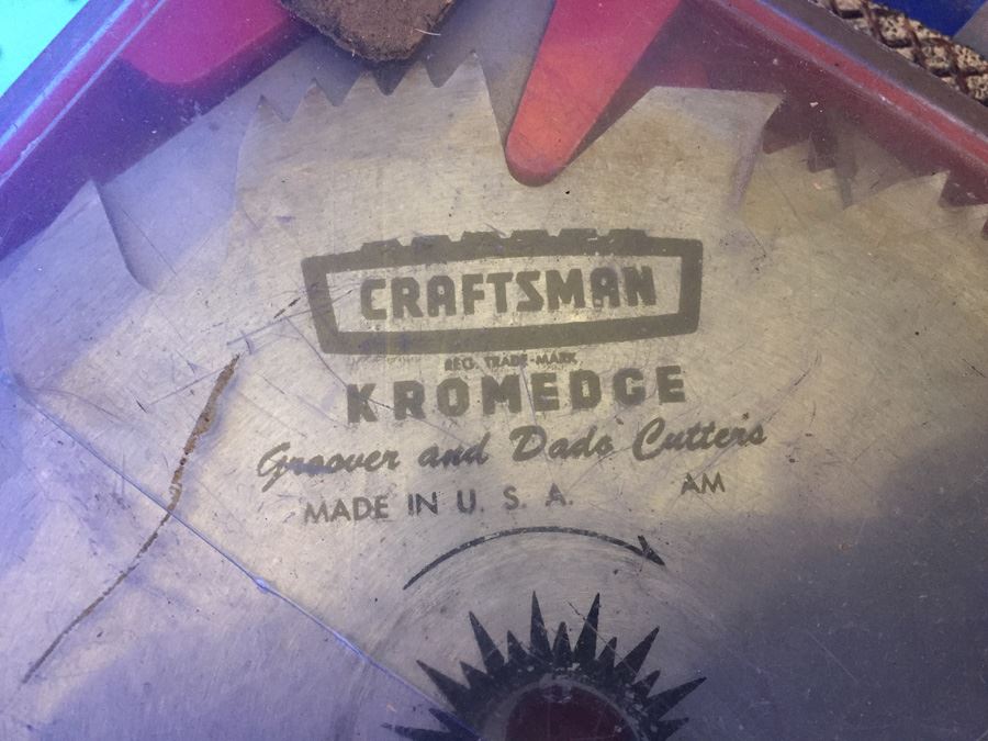 Vintage Crafstman '100' Table Saw With Custom Bench And Lot Of Rotary Saw Blades [Photo 18]