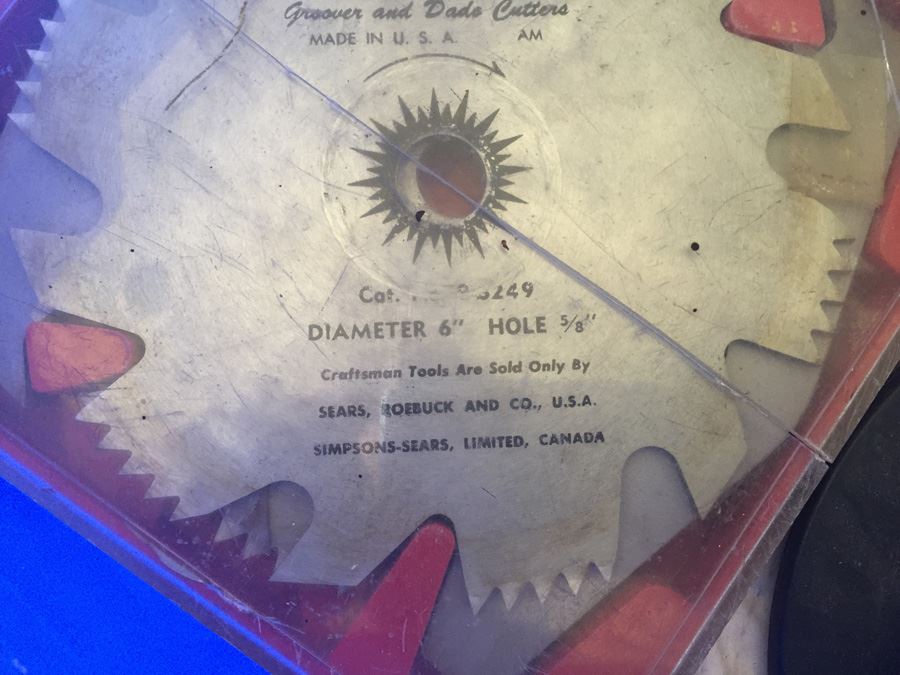 Vintage Crafstman '100' Table Saw With Custom Bench And Lot Of Rotary Saw Blades [Photo 19]