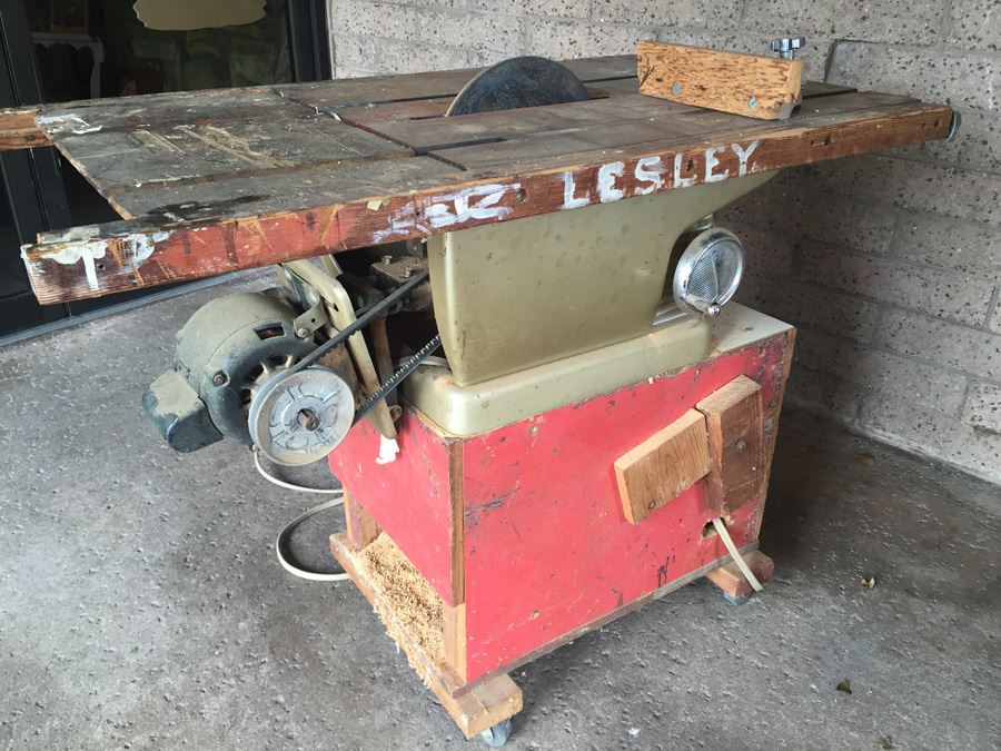 Vintage Crafstman '100' Table Saw With Custom Bench And Lot Of Rotary Saw Blades [Photo 13]