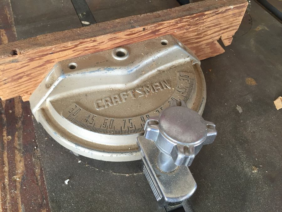 Vintage Crafstman '100' Table Saw With Custom Bench And Lot Of Rotary Saw Blades [Photo 6]