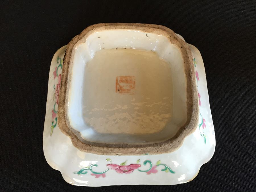 Chinese Famile Rose Footed Dish [Photo 3]