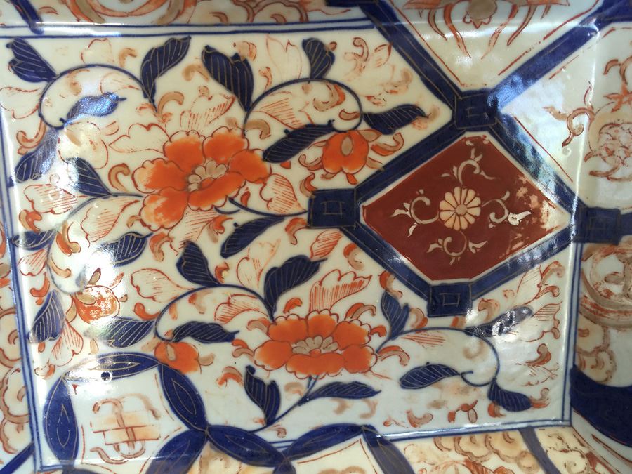 Japanese Imari Porcelain Large Serving Dish [Photo 4]