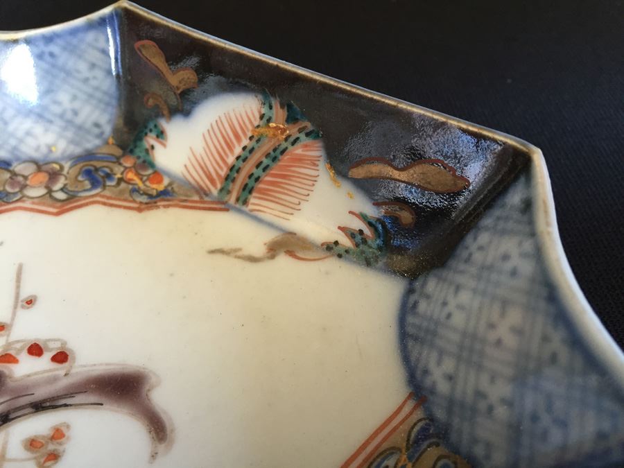 Japanese Imari Porcelain Footed Dish [Photo 8]