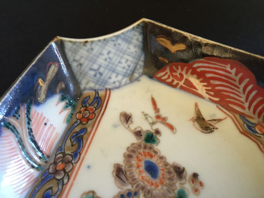 Japanese Imari Porcelain Footed Dish [Photo 10]