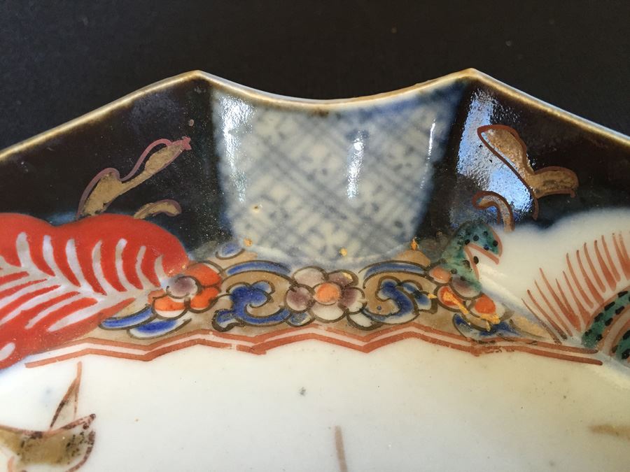 Japanese Imari Porcelain Footed Dish [Photo 6]