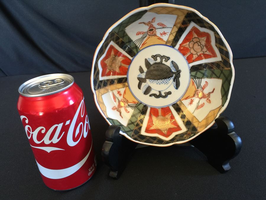 Japanese Imari Porcelain Footed Dish [Photo 4]