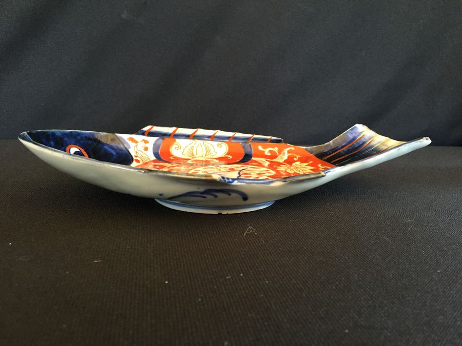 Japanese Imari Porcelain Fish Design Dish [Photo 10]