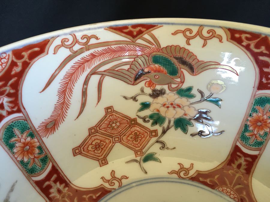 Japanese Imari Porcelain Large Bowl [Photo 8]