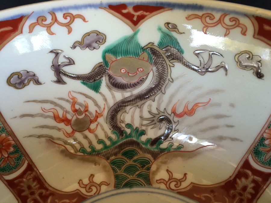 Japanese Imari Porcelain Large Bowl [Photo 5]