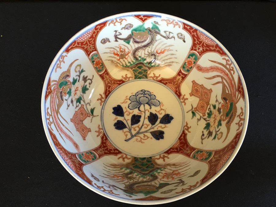 Japanese Imari Porcelain Large Bowl [Photo 2]