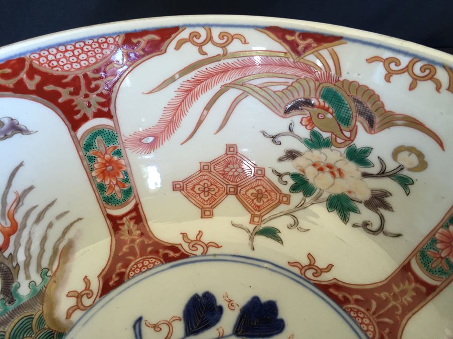 Japanese Imari Porcelain Large Bowl [Photo 10]
