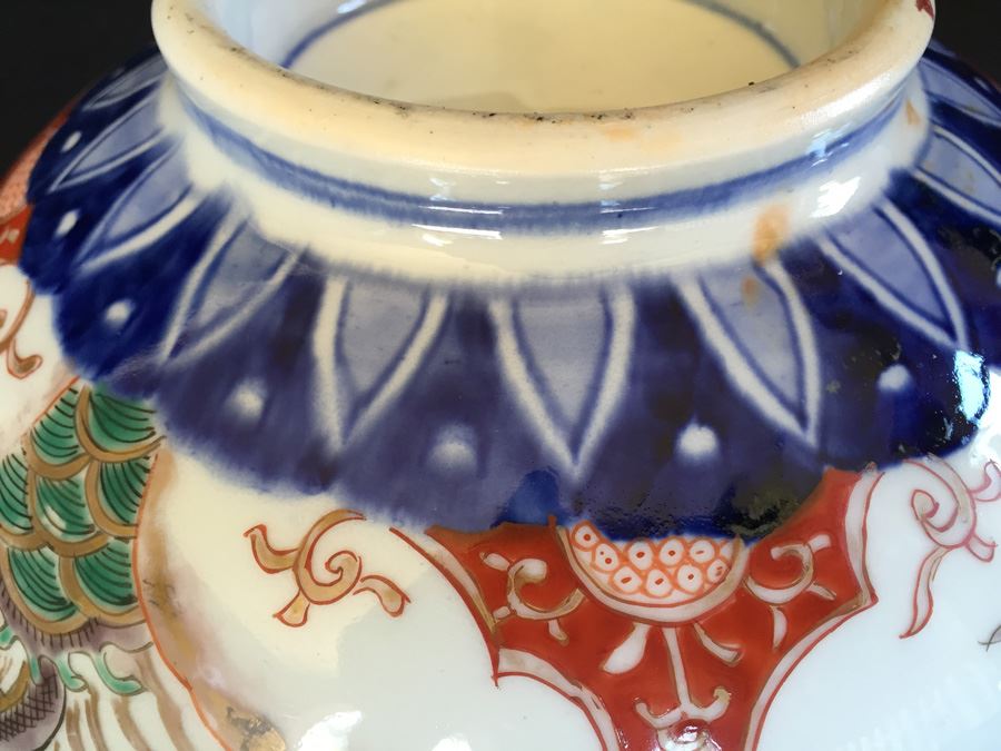 Japanese Imari Porcelain Large Bowl [Photo 16]
