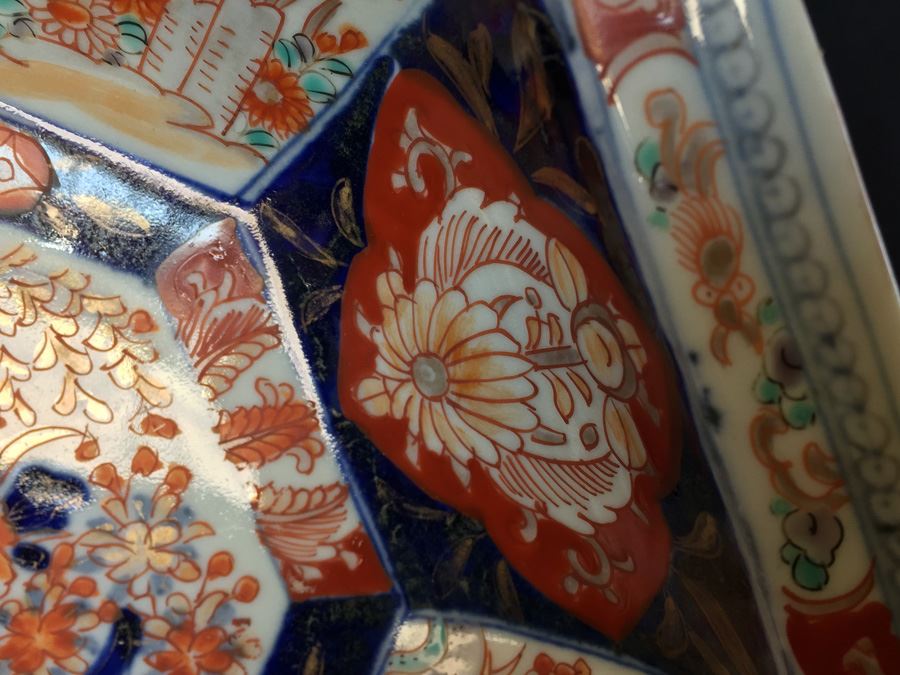 Japanese Imari Porcelain Large Bowl [Photo 6]