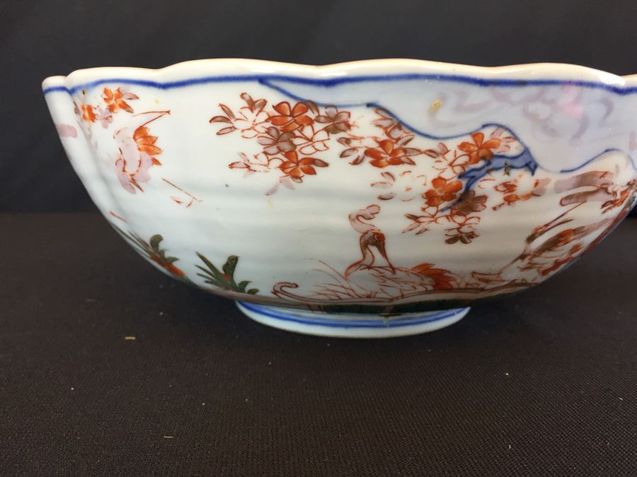 Japanese Imari Porcelain Large Bowl [Photo 15]