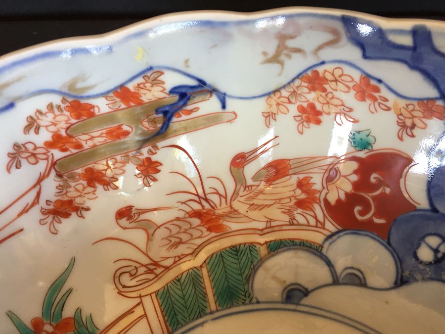 Japanese Imari Porcelain Large Bowl [Photo 9]