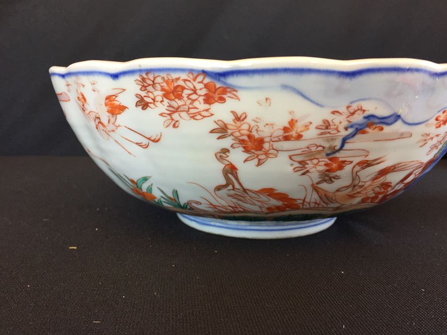 Japanese Imari Porcelain Large Bowl [Photo 17]