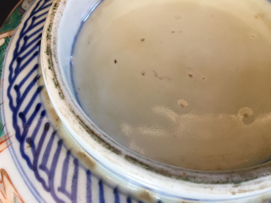 Japanese Imari Porcelain Large Bowl [Photo 19]