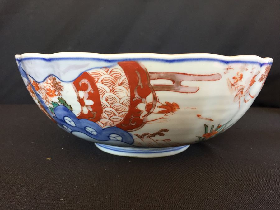 Japanese Imari Porcelain Large Bowl [Photo 13]