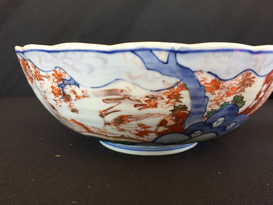 Japanese Imari Porcelain Large Bowl [Photo 14]