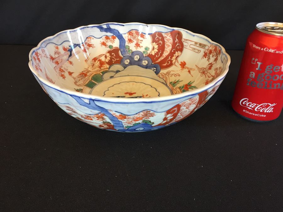 Japanese Imari Porcelain Large Bowl [Photo 4]
