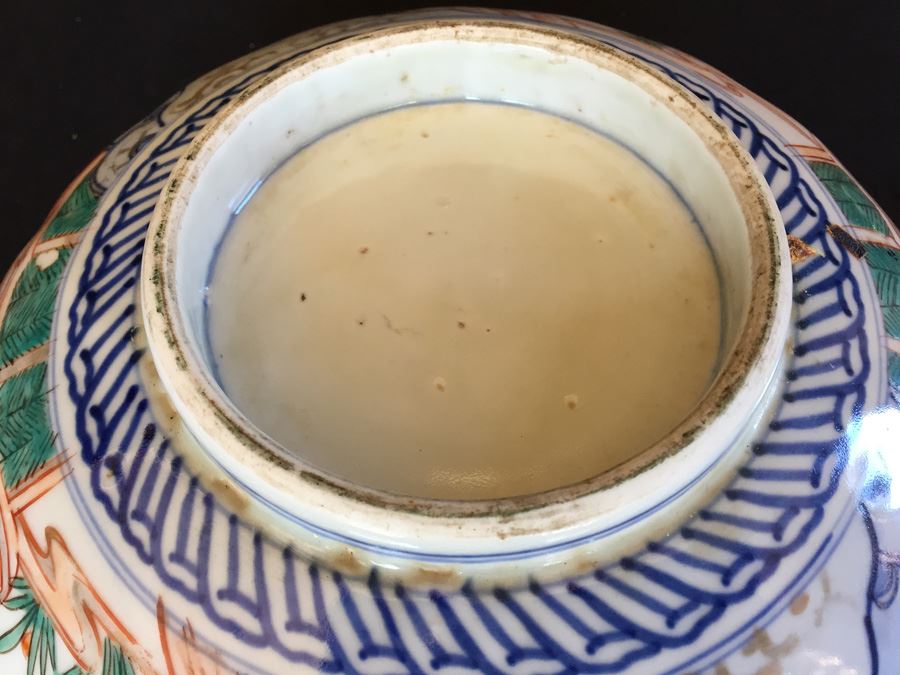 Japanese Imari Porcelain Large Bowl [Photo 18]