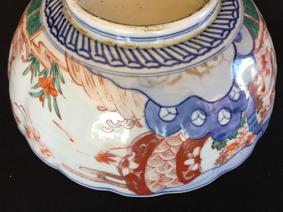Japanese Imari Porcelain Large Bowl [Photo 21]