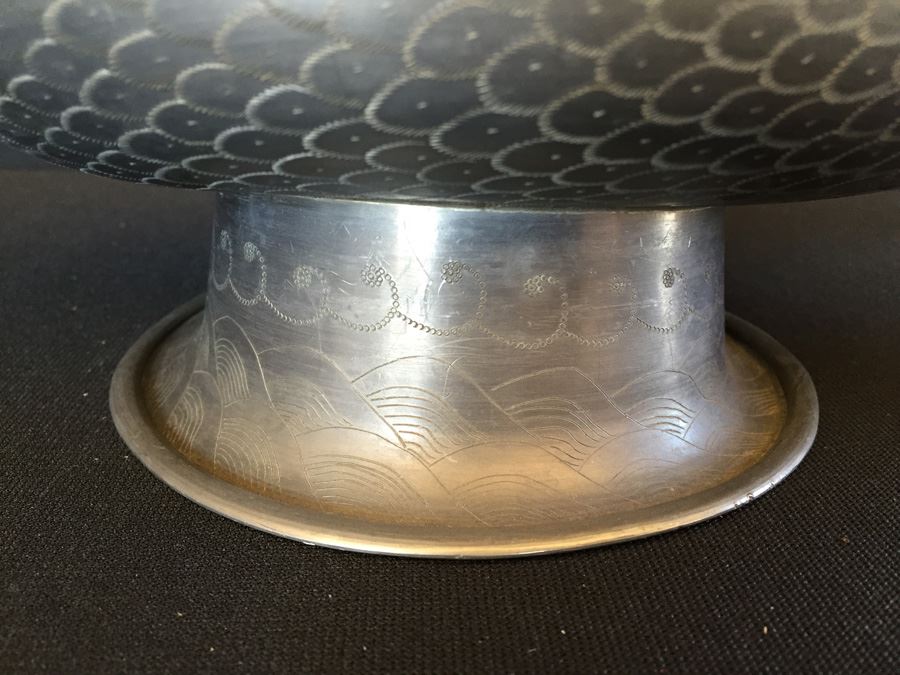 Exquisite Chinese Pewter Duck With Beautiful Gemstone Detail [Photo 6]