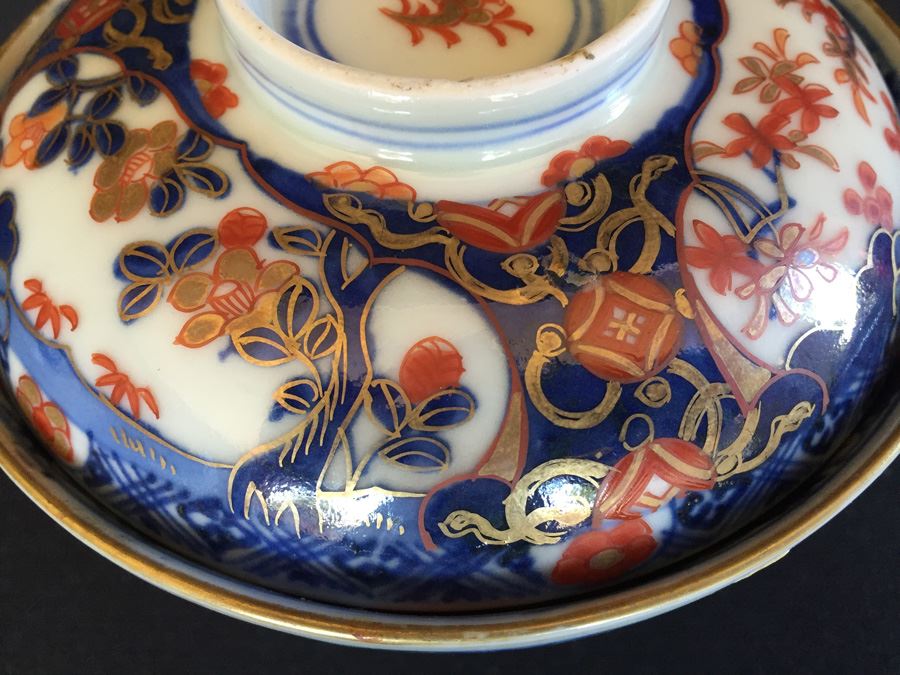 Japanese Imari Porcelain Rice Bowl with Lid [Photo 6]