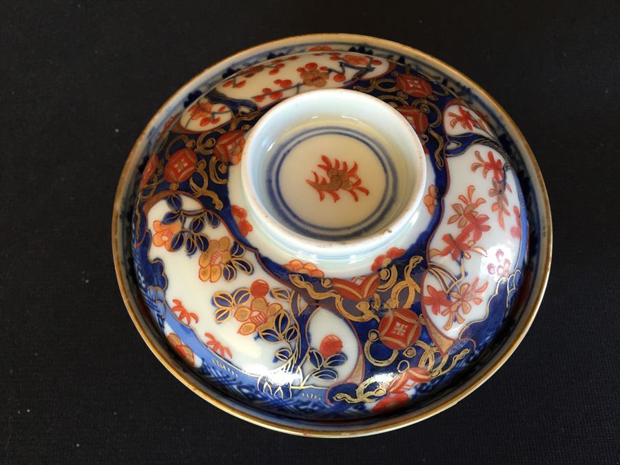 Japanese Imari Porcelain Rice Bowl with Lid [Photo 5]