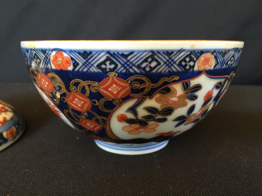 Japanese Imari Porcelain Rice Bowl with Lid [Photo 13]