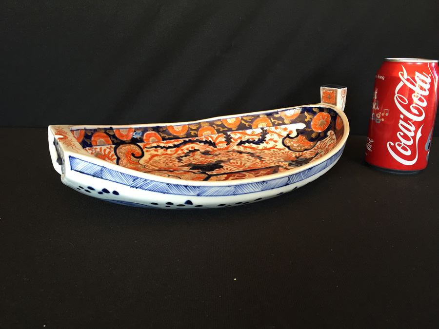 Japanese Imari Porcelain Large Serving Dish [Photo 4]
