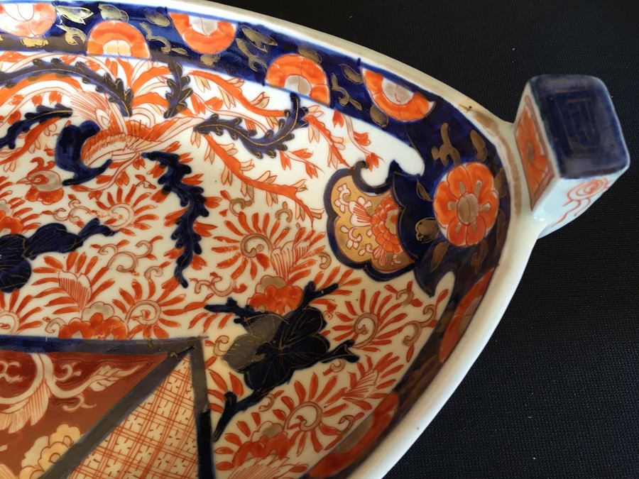 Japanese Imari Porcelain Large Serving Dish [Photo 19]