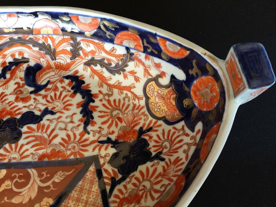 Japanese Imari Porcelain Large Serving Dish [Photo 6]