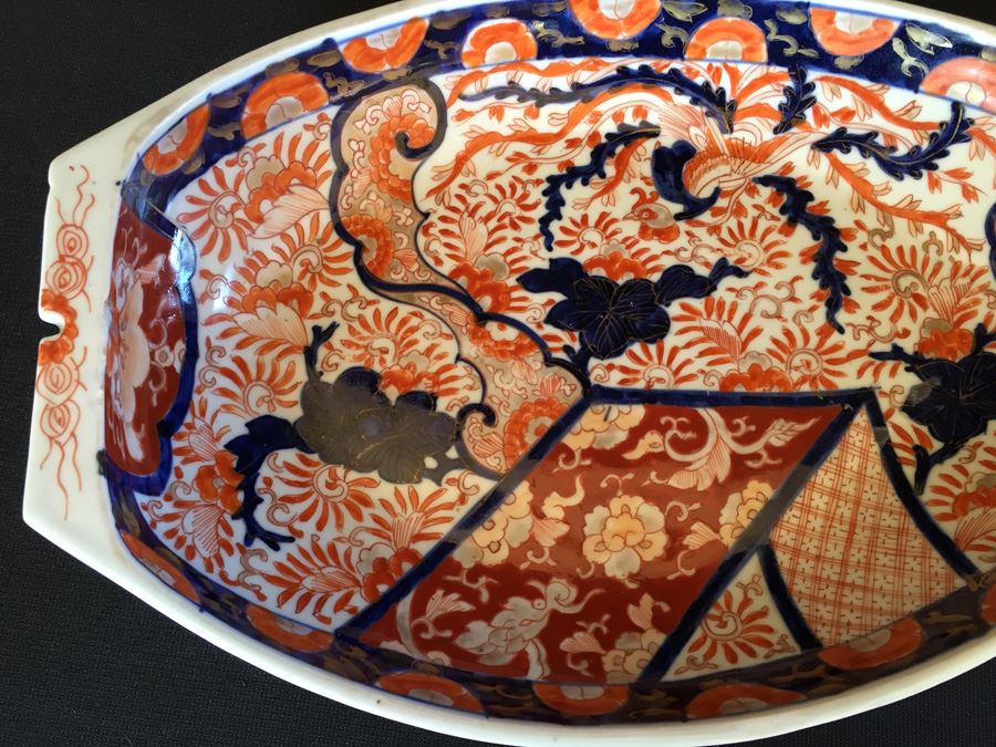 Japanese Imari Porcelain Large Serving Dish [Photo 5]