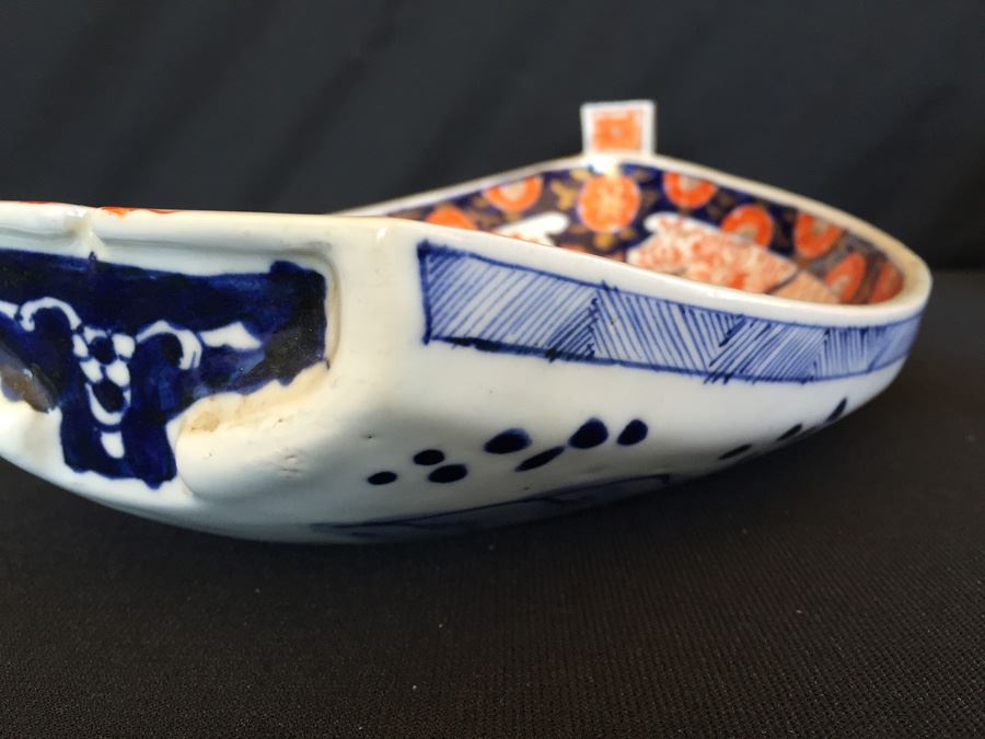 Japanese Imari Porcelain Large Serving Dish [Photo 22]