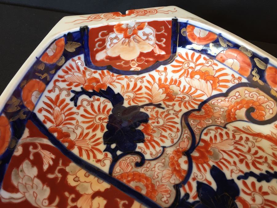 Japanese Imari Porcelain Large Serving Dish [Photo 20]