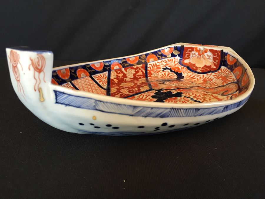 Japanese Imari Porcelain Large Serving Dish [Photo 24]