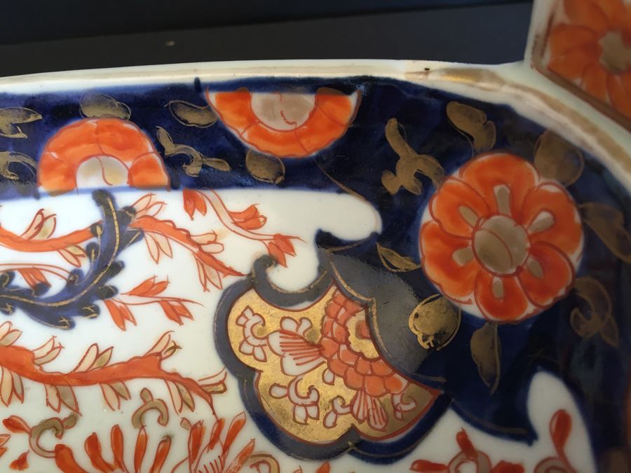 Japanese Imari Porcelain Large Serving Dish [Photo 9]