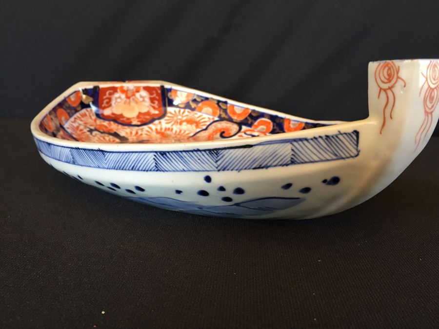 Japanese Imari Porcelain Large Serving Dish [Photo 23]