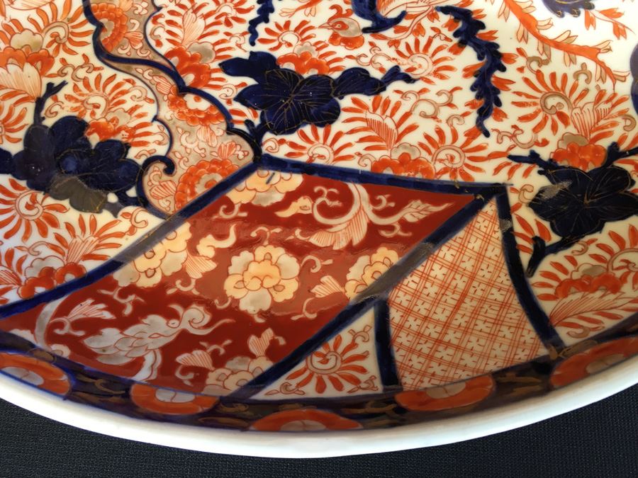 Japanese Imari Porcelain Large Serving Dish [Photo 18]
