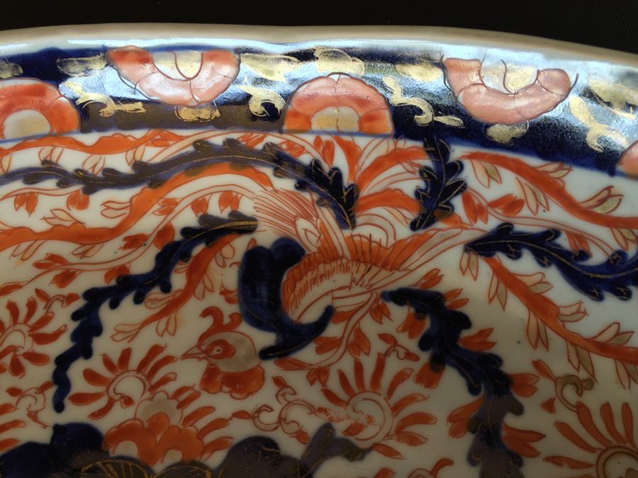 Japanese Imari Porcelain Large Serving Dish [Photo 16]