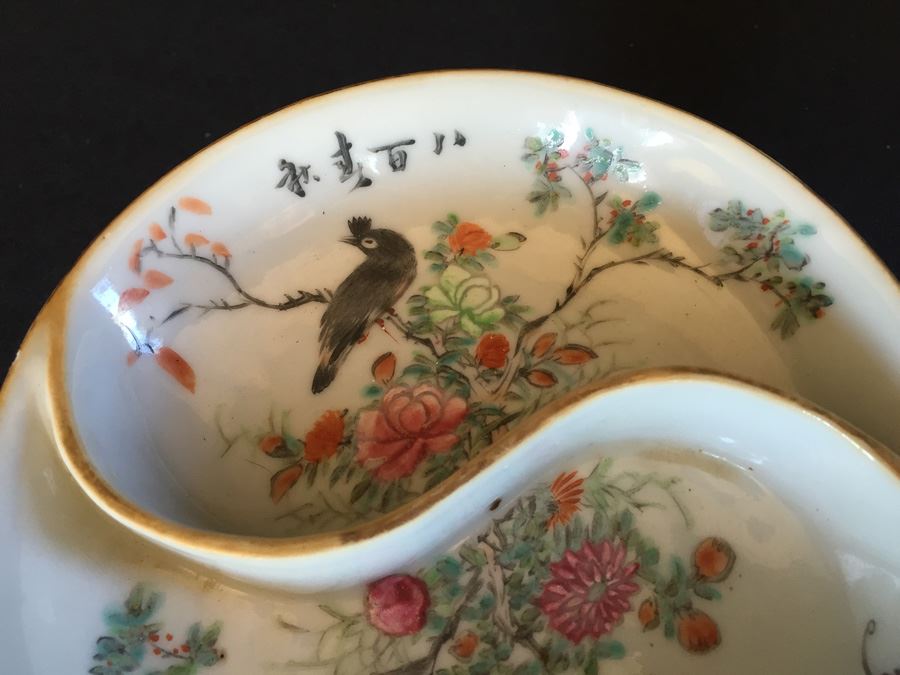 Japanese Imari Porcelain Footed Dish  [Photo 6]