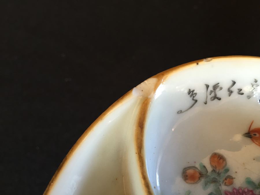 Japanese Imari Porcelain Footed Dish  [Photo 10]