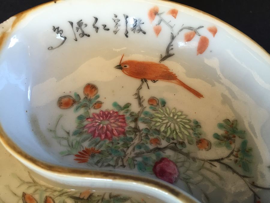 Japanese Imari Porcelain Footed Dish  [Photo 12]