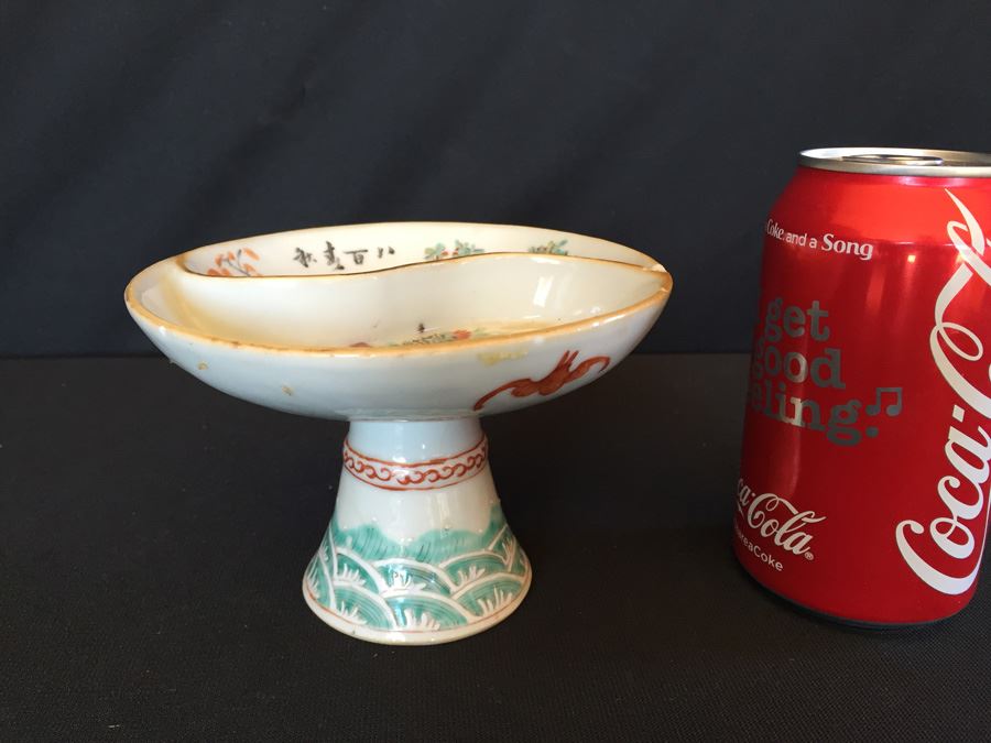 Japanese Imari Porcelain Footed Dish  [Photo 4]