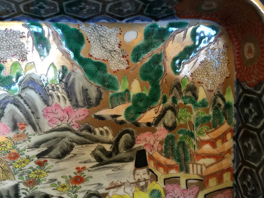Japanese Imari Porcelain Large Dish [Photo 5]