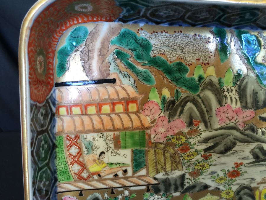 Japanese Imari Porcelain Large Dish [Photo 6]