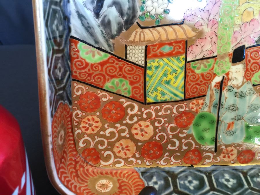 Japanese Imari Porcelain Large Dish [Photo 7]