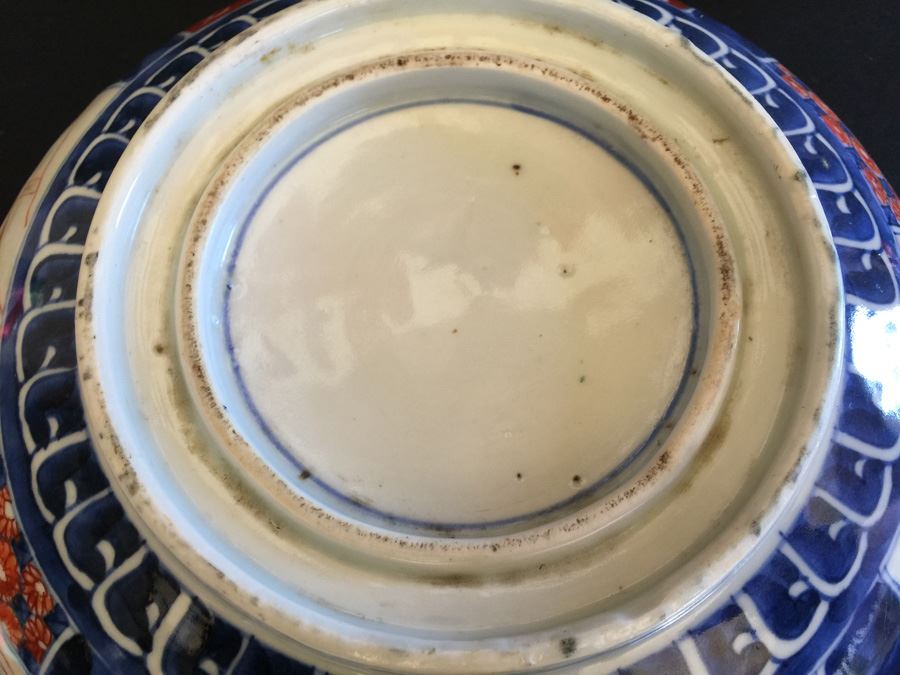 Japanese Imari Porcelain Large Bowl [Photo 9]