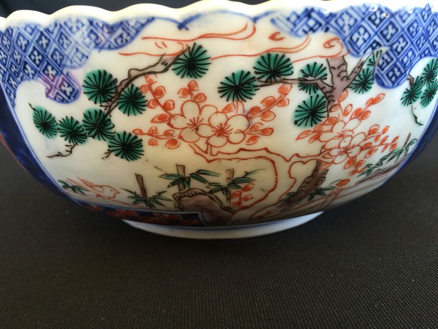 Japanese Imari Porcelain Large Bowl [Photo 6]